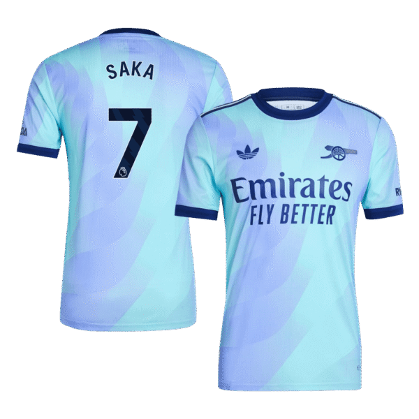 Player Version SAKA #7 Arsenal Third Away  Soccer Jersey 2024/25 Top Soccer Jerseys Store