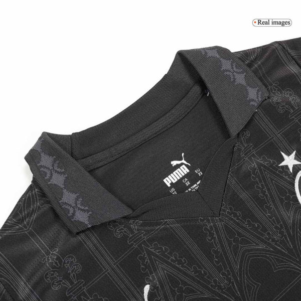 Kid's AC Milan x Pleasures Fourth Away  Soccer Jersey Kit(Jersey+Shorts) 2023/24 Top Soccer Jerseys Store