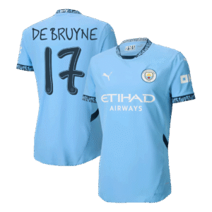 Player Version DE BRUYNE #17 Manchester City Home  Soccer Jersey 2024/25 - UCL Top Soccer Jerseys Store
