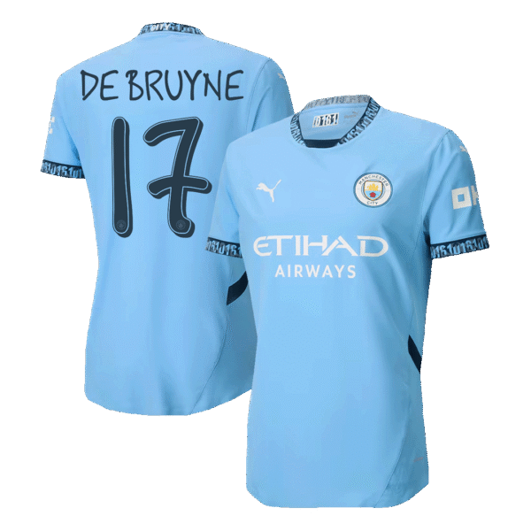 Player Version DE BRUYNE #17 Manchester City Home  Soccer Jersey 2024/25 - UCL Top Soccer Jerseys Store
