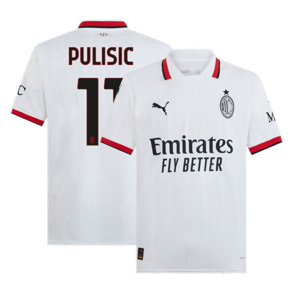 PULISIC #11 AC Milan Away  Soccer Jersey 2024/25 Top Soccer Jerseys Store