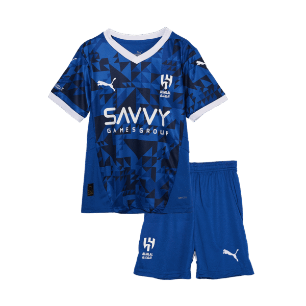 Kid's Al Hilal SFC Home  Soccer Jersey Kit(Jersey+Shorts) 2024/25 Top Soccer Jerseys Store