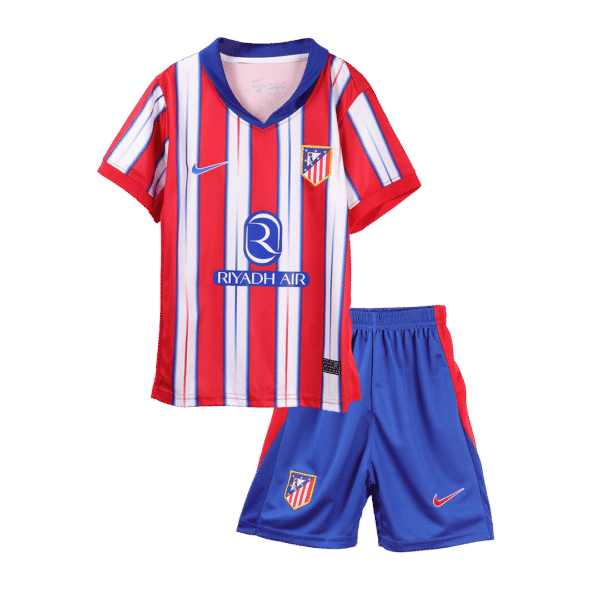 Kid's Atletico Madrid Home  Soccer Jersey Kit(Jersey+Shorts) 2024/25 Top Soccer Jerseys Store