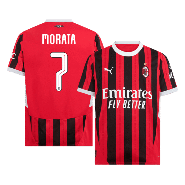 MORATA #7 AC Milan Home  Soccer Jersey 2024/25 - UCL Top Soccer Jerseys Store