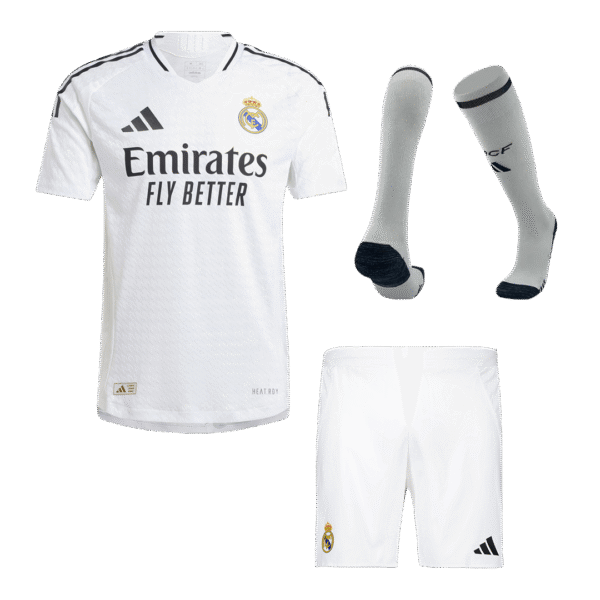 Player Version Real Madrid Home  Soccer Jersey Kit(Jersey+Shorts+Socks) 2024/25 Top Soccer Jerseys Store