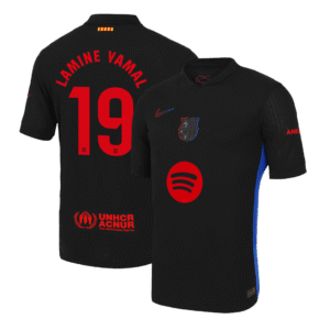 Player Version LAMINE YAMAL #19 Barcelona Away  Soccer Jersey 2024/25 - Spotify Logo Without Text Top Soccer Jerseys Store
