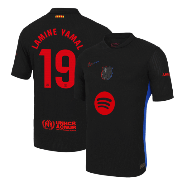 Player Version LAMINE YAMAL #19 Barcelona Away  Soccer Jersey 2024/25 - Spotify Logo Without Text Top Soccer Jerseys Store
