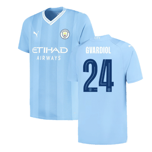 GVARDIOL #24 Manchester City Home  Soccer Jersey 2023/24 - UCL Top Soccer Jerseys Store