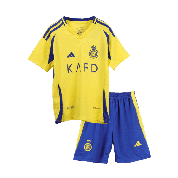 Kid's RONALDO #7 Al Nassr Home  Soccer Jersey Kit(Jersey+Shorts) 2024/25 - ACL Top Soccer Jerseys Store