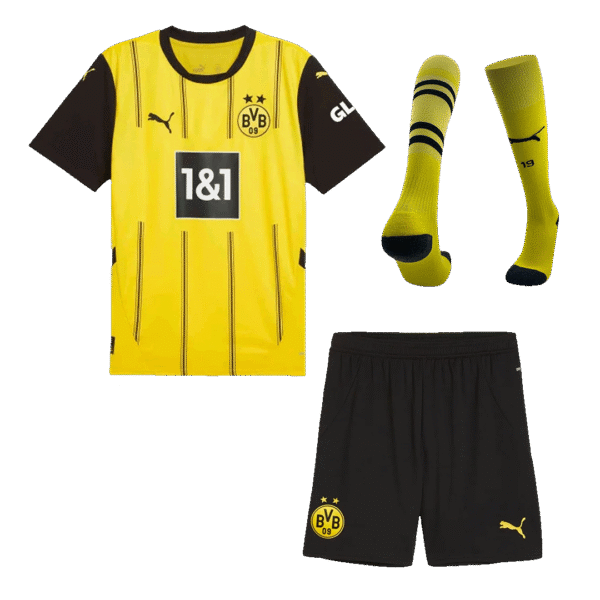 Borussia Dortmund Home  Soccer Jersey Kit(Jersey+Shorts+Socks) 2024/25 Top Soccer Jerseys Store