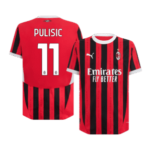 Player Version PULISIC #11 AC Milan Home  Soccer Jersey 2024/25 Top Soccer Jerseys Store