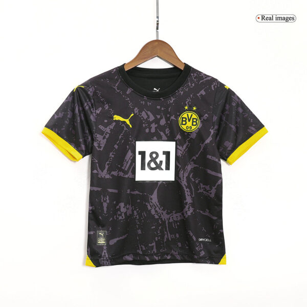 Kid's Borussia Dortmund Away  Soccer Jersey Kit(Jersey+Shorts) 2023/24 Top Soccer Jerseys Store