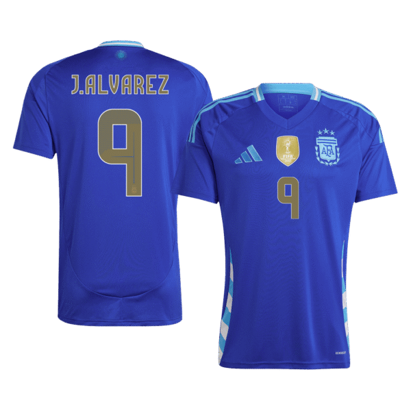 J.ALVAREZ #9 Argentina Away  Soccer Jersey 2024 Top Soccer Jerseys Store