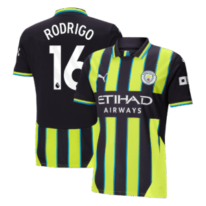 RODRIGO #16 Manchester City Away  Soccer Jersey 2024/25 Top Soccer Jerseys Store
