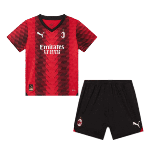 Kid's AC Milan Home  Soccer Jersey Kit(Jersey+Shorts) 2023/24 Top Soccer Jerseys Store