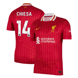CHIESA #14 Liverpool Home  Soccer Jersey 2024/25 Top Soccer Jerseys Store