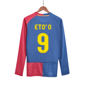 Retro ETO'O #9 2008/09 Barcelona Home Long Sleeve  Soccer Jersey- UCL Final Top Soccer Jerseys Store