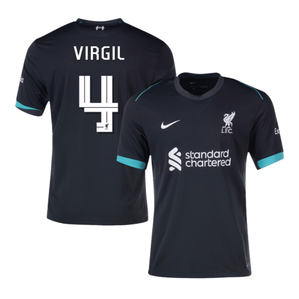 VIRGIL #4 Liverpool Away  Soccer Jersey 2024/25 - UCL Top Soccer Jerseys Store