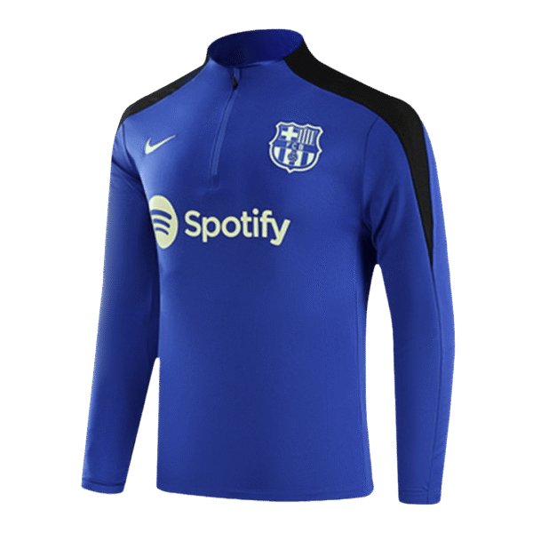 Kid's Barcelona Zipper Sweatshirt Kit(Top+Pants) 2024/25 Top Soccer Jerseys Store