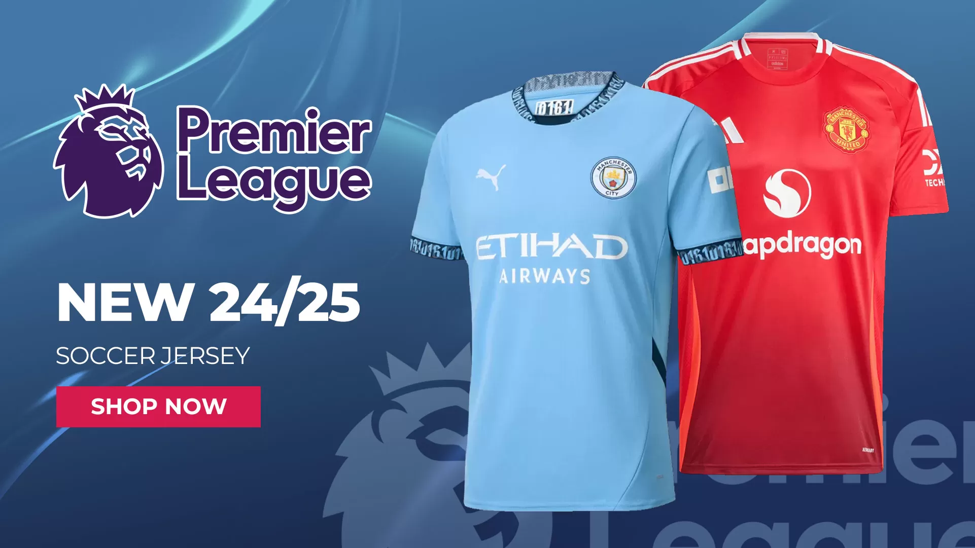 Premier League football jersey banner
